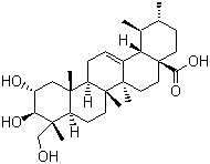 积雪草酸分子结构 (CAS 464-92-6)