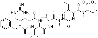 N2-[(Phenylmethoxy)carbonyl]-L-arginyl-L-leucyl-L-valyl-2-azaglycyl-L-isoleucyl-L-valine methyl ester molecular structure (CAS 464883-21-4)