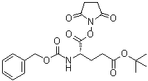 结构式 CAS# 4666-16-4, (4S)-5-[(2,5-二氧代-1-吡咯烷基)氧基]-5-氧代-4-[[(苯基甲氧基)羰基]氨基]戊酸叔丁酯