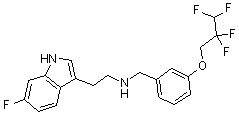 N-[2-(6-Fluoro-1H-indol-3-yl)ethyl]-3-(2,2,3,3-tetrafluoropropoxy)benzylamine molecular structure (CAS 467459-31-0)