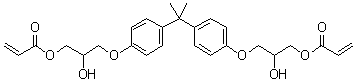 2,2-二[丙烯酰氧基(2'-羟基丙基氧基)苯基]丙烷分子结构 (CAS 4687-94-9)