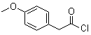 structure of CAS# 4693-91-8, (4-Methoxyphenyl)acetyl chloride;(p-Methoxyphenyl)acetyl chloride; 2-(4-Methoxyphenyl)acetyl chloride; 4-Methoxybenzeneacetyl chloride; 4-Methoxyphenacetyl chloride; p-Anisylacetyl chloride; p-Methoxyphenacetyl chloride