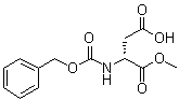 结构式 CAS# 47087-37-6, N-[苄氧羰基]-D-天冬氨酸甲酯