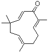(2E,6E,10E)-2,6,9,9-四甲基-2,6,10-环十一碳三烯-1-酮分子结构 (CAS 471-05-6)