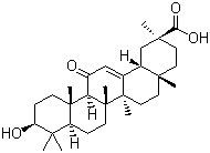甘草次酸分子结构 (CAS 471-53-4)