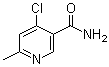 结构式 CAS# 473255-51-5, 4-氯-6-甲基-3-吡啶甲酰胺