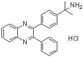 alpha,alpha-二甲基-4-(3-苯基-2-喹喔啉基)苯甲胺单盐酸盐分子结构 (CAS 473382-50-2)