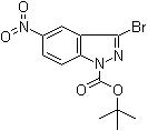 1,1-Dimethylethyl 3-bromo-5-nitro-1H-indazole-1-carboxylate molecular structure (CAS 473416-22-7)