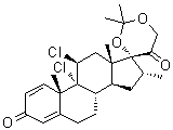 16alpha-甲基二氯松 17,21-缩丙酮分子结构 (CAS 4735-67-5)