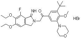 Atopaxar hydrobromide molecular structure (CAS 474550-69-1)