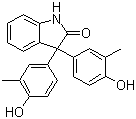 structure of CAS# 47465-97-4, 3,3-Bis(3-methyl-4-hydroxyphenyl)indoline-2-on;1,3-Dihydro-3,3-bis(4-hydroxy-3-methylphenyl)-2H-indol-2-one
