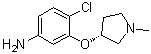 4-Chloro-3-[(R)-1-methylpyrrolidin-3-yloxy]aniline molecular structure (CAS 474937-66-1)