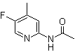 N-(5-Fluoro-4-methyl-2-pyridinyl)acetamide molecular structure (CAS 475060-21-0)