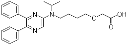 [4-[(5,6-Diphenylpyrazinyl)(1-methylethyl)amino]butoxy]acetic acid molecular structure (CAS 475085-57-5)