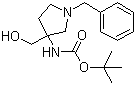 structure of CAS# 475469-14-8, 1-Benzyl-3-(hydroxymethyl)-3-Boc-aminopyrrolidine