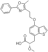 Aleglitazar molecular structure (CAS 475479-34-6)