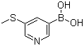 structure of CAS# 477251-98-2, 5-(Methylthio)pyridine-3-boronic acid