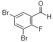 结构式 CAS# 477535-40-3, 3,5-二溴-2-氟苯甲醛