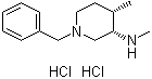 顺式-1-苄基-N-甲基-4-甲基哌啶-3-胺二盐酸盐分子结构 (CAS 477600-68-3)