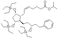 拉坦前列素三(三乙基硅烷基)醚分子结构 (CAS 477884-78-9)