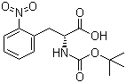 结构式 CAS# 478183-69-6, N-叔丁氧羰基-D-2-硝基苯丙氨酸