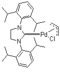 结构式 CAS# 478980-01-7, 丙烯基[1,3-双(2,6-二异丙基苯基)-2-咪唑烷亚基]氯化钯( II)