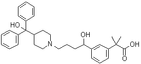 3-[1-Hydroxy-4-[4-(hydroxydiphenylmethyl)-1-piperidinyl]butyl]-alpha,alpha-dimethylbenzeneacetic acid molecular structure (CAS 479035-75-1)