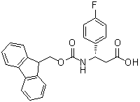 structure of CAS# 479064-89-6, (betaS)-beta-[[(9H-Fluoren-9-ylmethoxy)carbonyl]amino]-4-fluorobenzenepropanoic acid