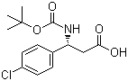 (R)-Boc-4-氯苯基-beta-苯丙氨酸分子结构 (CAS 479064-93-2)
