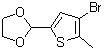 2-(4-Bromo-5-methyl-2-thienyl)-1,3-dioxolane molecular structure (CAS 479196-49-1)