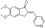 5,6-Dimethoxy-2-(pyridine-4-yl)methylene-indan-1-one molecular structure (CAS 4803-74-1)
