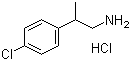 2-(4-氯苯基)丙-1-胺盐酸盐分子结构 (CAS 4806-79-5)