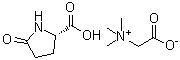 5-氧代-L-脯氨酸与甜菜碱的化合物分子结构 (CAS 4810-57-5)