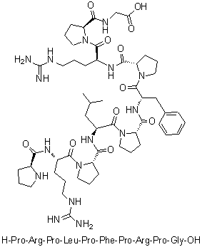 L-Prolyl-L-arginyl-L-prolyl-L-leucyl-L-prolyl-L-phenylalanyl-L-prolyl-L-arginyl-L-prolylglycine molecular structure (CAS 481053-02-5)