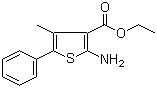 Ethyl 2-amino-4-methyl-5-phenylthiophene-3-carboxylate molecular structure (CAS 4815-38-7)