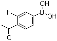 结构式 CAS# 481725-35-3, 4-乙酰基-3-氟苯硼酸