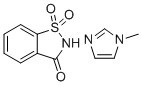 structure of CAS# 482333-74-4, Saccharin 1-methylimidazole;SMI; 1,1-dioxo-1,2-benzothiazol-3-one;1-methylimidazole