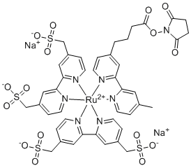 Sulfo-TAG NHS ester disodium molecular structure (CAS 482618-42-8)