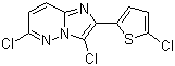 3,6-Dichloro-2-(5-chloro-2-thienyl)imidazo[1,2-b]pyridazine molecular structure (CAS 483367-55-1)