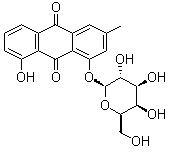 大黄酚-1-O-葡萄糖苷分子结构 (CAS 4839-60-5)