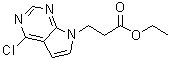 4-氯-7H-吡咯并[2,3-d]嘧啶-7-丙酸乙酯分子结构 (CAS 4863-57-4)