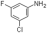 3-氯-5-氟苯胺分子结构 (CAS 4863-91-6)