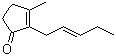 structure of CAS# 488-10-8, Jasmone;cis-3-Methyl-2-(2-pentenyl)-2-cyclopenten-1-one; 3-Methyl-(cis-2-penten-1-yl)-2-cyclopenten-1-one; cis-Jasmone