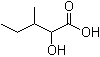 structure of CAS# 488-15-3, 2-Hydroxy-3-methylpentanoic acid;2-Hydroxy-3-methylvaleric acid; alpha-Hydroxy-beta-methylvaleric acid