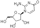 structure of CAS# 489-59-8, 2-Amino-1-beta-D-ribofuranosyl-4(1H)-pyrimidinone;Isocytidine