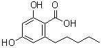 2,4-Dihydroxy-6-pentylbenzoic acid molecular structure (CAS 491-72-5)