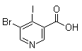 5-Bromo-4-iodo-3-pyridinecarboxylic acid molecular structure (CAS 491588-98-8)