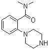 结构式 CAS# 494782-69-3, N,N-二甲基-2-(哌嗪-1-基)苯甲酰胺