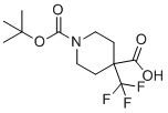 1-(tert-Butoxycarbonyl)-4-(trifluoromethyl)piperidine-4-carboxylic Acid molecular structure (CAS 495415-51-5)