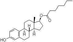 结构式 CAS# 4956-37-0, 雌二醇庚酸酯; 庚酸雌二醇